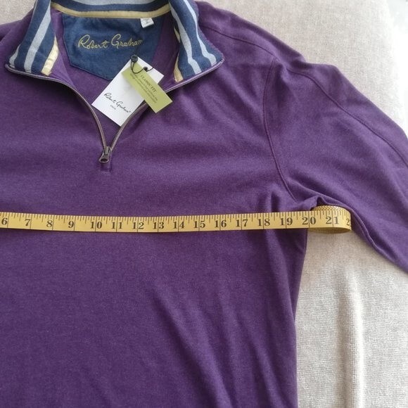 Robert Graham Callon Quarter Zip Sweater Size Small - Picture 8 of 9